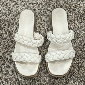 White braided Dolce Vita sandals